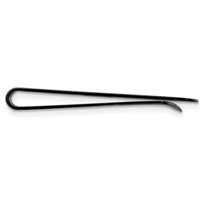 Stainless Steel Chisel Brushed Black Ip-Plated Money Clip