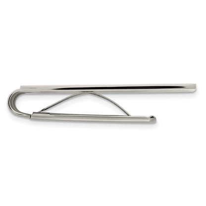 Stainless Steel Chisel Brushed And Polished Yellow Ip-Plated Money Clip