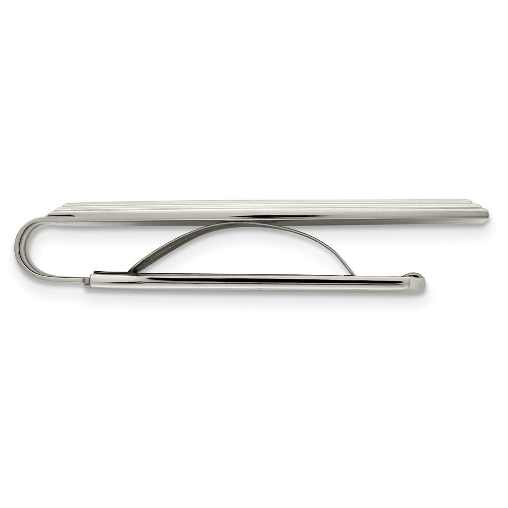 Stainless Steel Chisel Brushed And Polished Money Clip