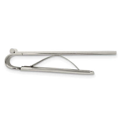 Stainless Steel Chisel Brushed And Polished Yellow Ip-Plated Money Clip