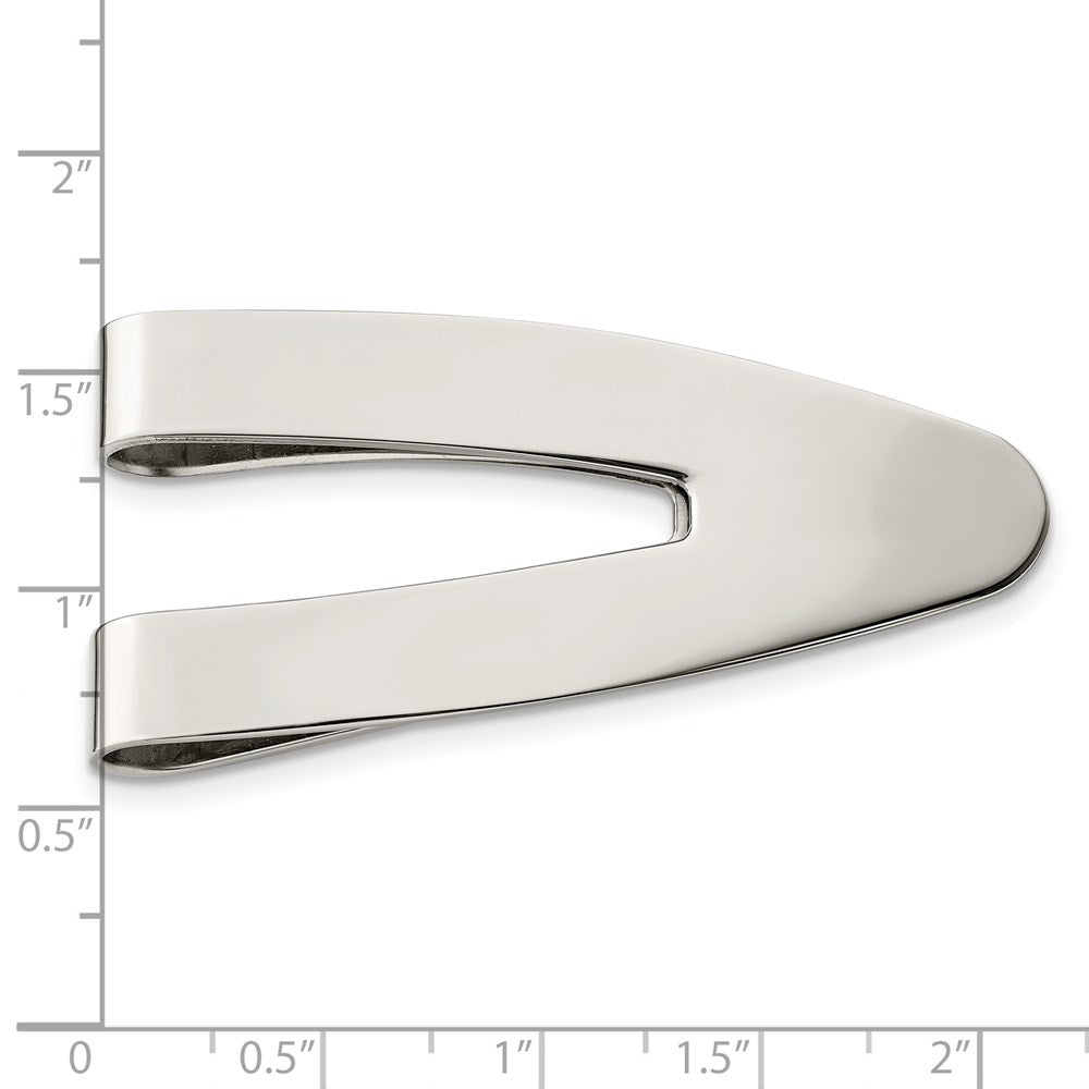 Stainless Steel Chisel Polished Money Clip