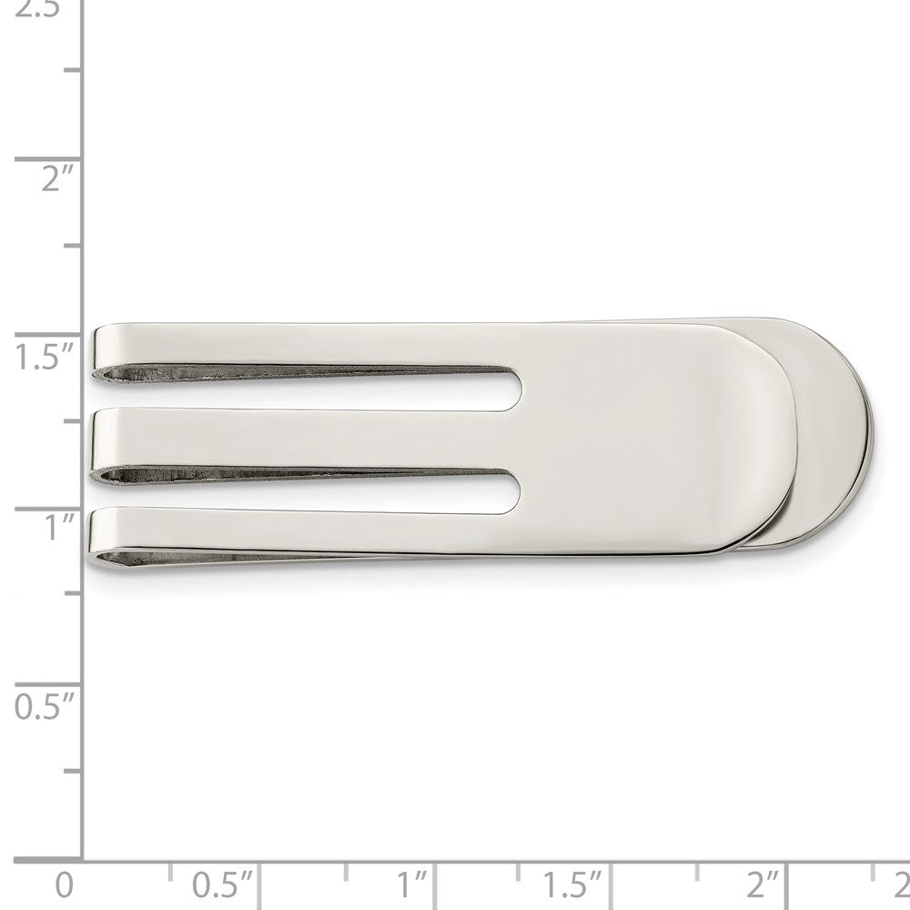 Stainless Steel Chisel Polished Money Clip
