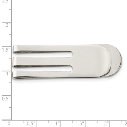 Stainless Steel Chisel Polished Money Clip