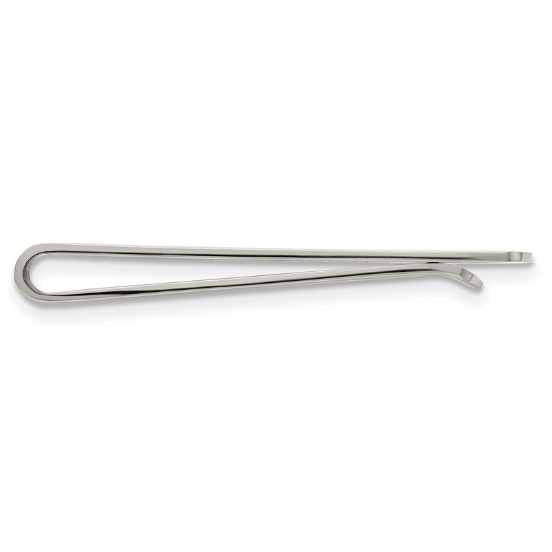 Stainless Steel Chisel Polished Tie Bar / Money Clip