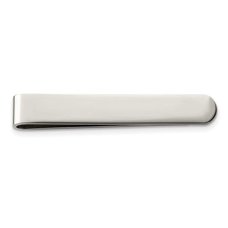 Stainless Steel Chisel Polished Tie Bar / Money Clip