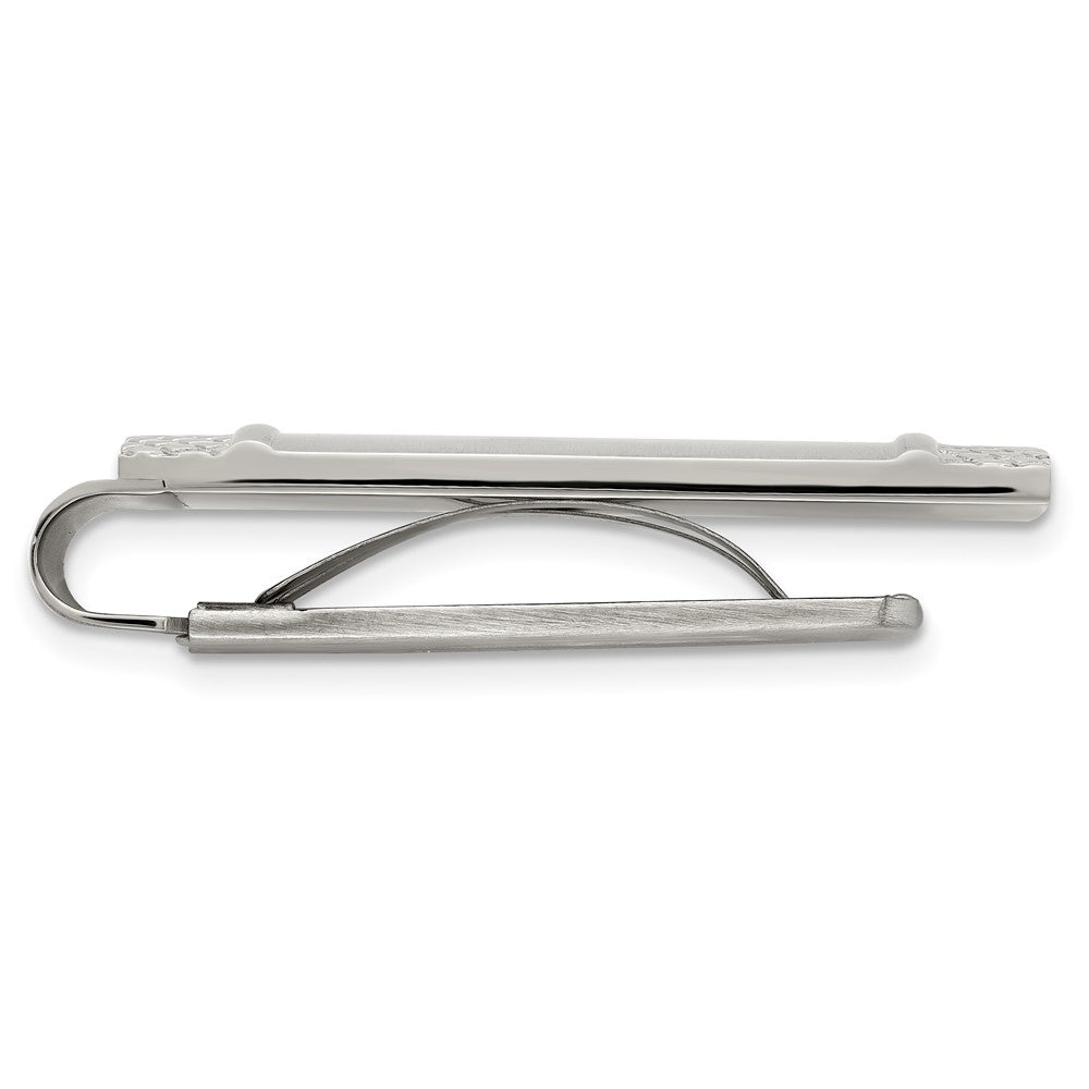 Stainless Steel Chisel Brushed And Textured Money Clip