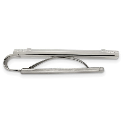 Stainless Steel Chisel Brushed And Textured Money Clip