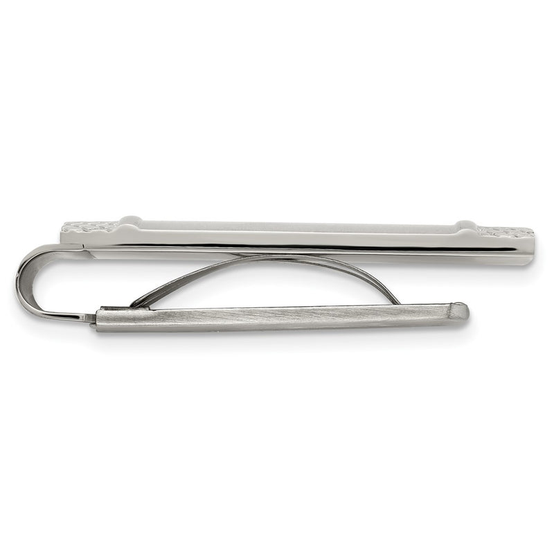 Stainless Steel Chisel Brushed And Textured Money Clip