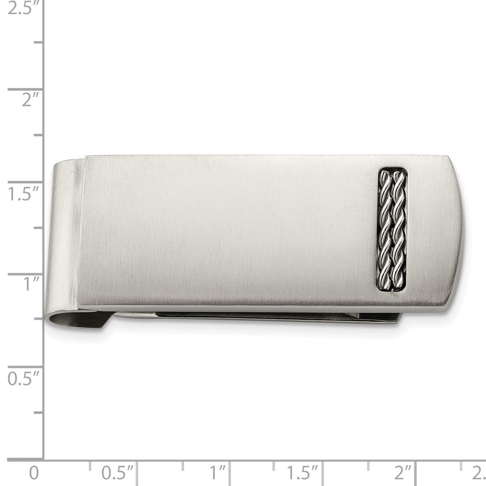 Stainless Steel Chisel Brushed Money Clip