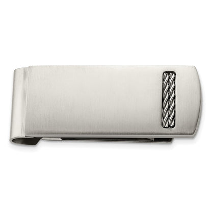 Stainless Steel Chisel Brushed Money Clip