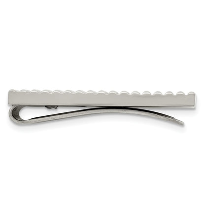 Stainless Steel Chisel Polished And Textured Money Clip