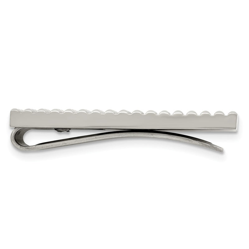 Stainless Steel Chisel Polished And Textured Money Clip