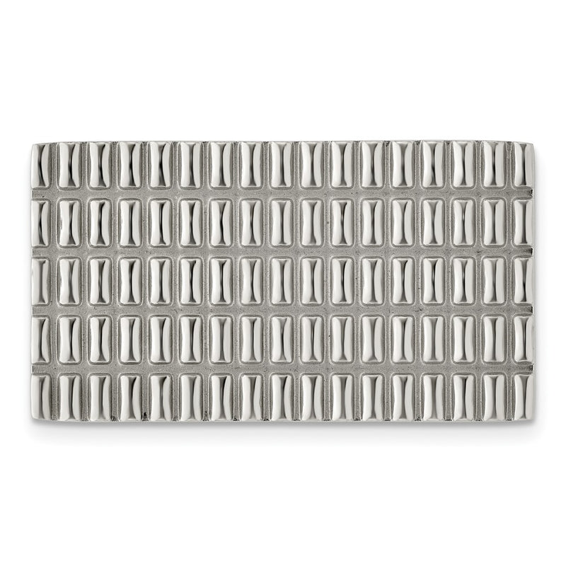 Stainless Steel Chisel Polished And Textured Money Clip