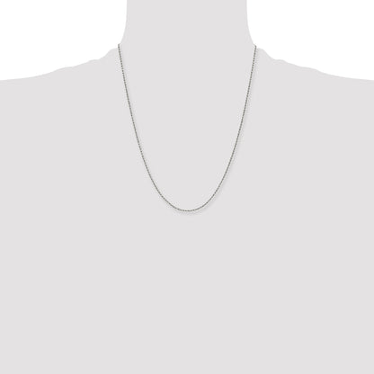 Stainless Steel Chisel Antiqued 2mm 22 Inch Beaded Ball Chain