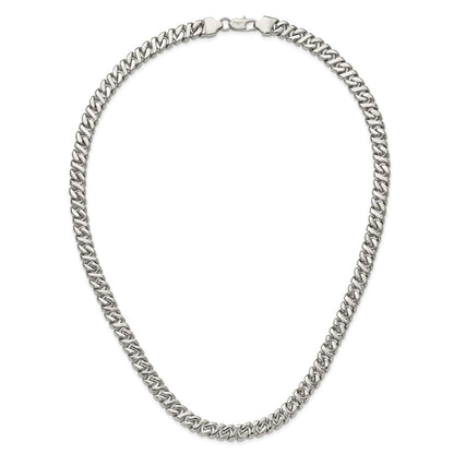 Stainless Steel Chisel Polished Link Chain Necklace