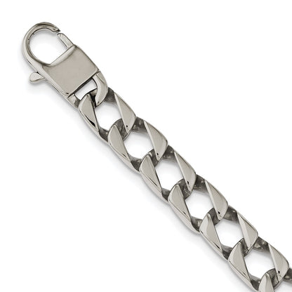 Stainless Steel Chisel Polished Square Link Chain Necklace