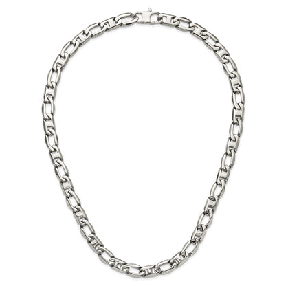 Stainless Steel Chisel Polished Open Link Chain Necklace