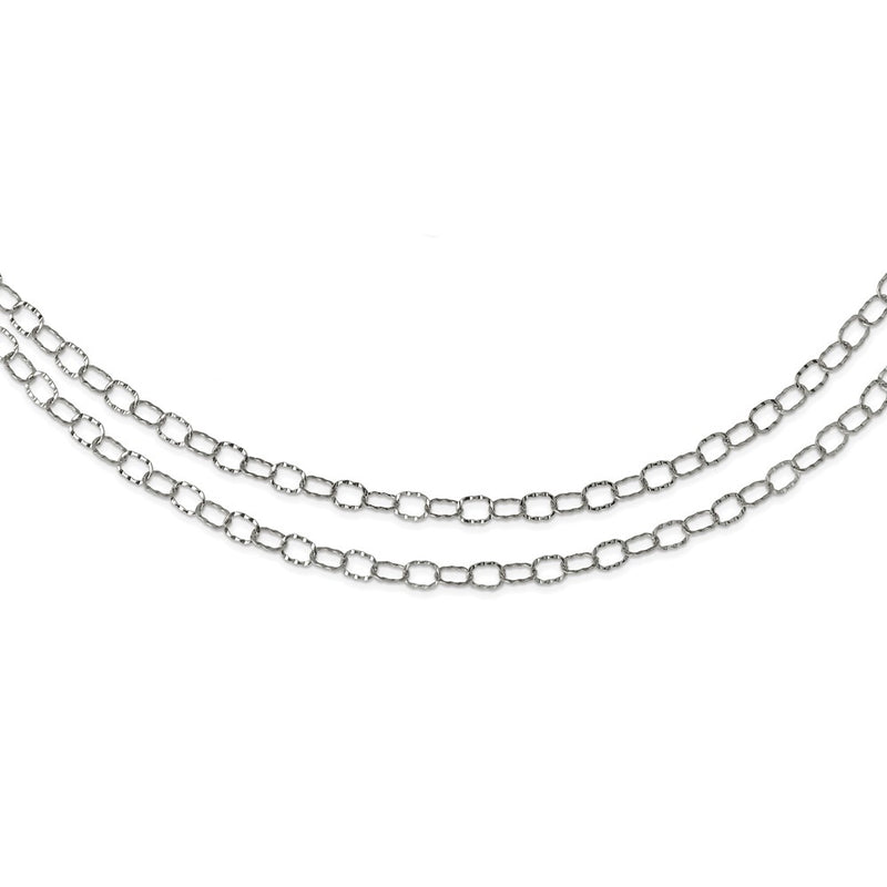 28.00 Inch Stainless Steel Polished Multi Chain 28In Layered Necklace