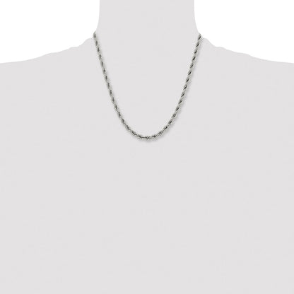 Chisel Stainless Steel Polished 6mm 20 Rope Chain Necklace
