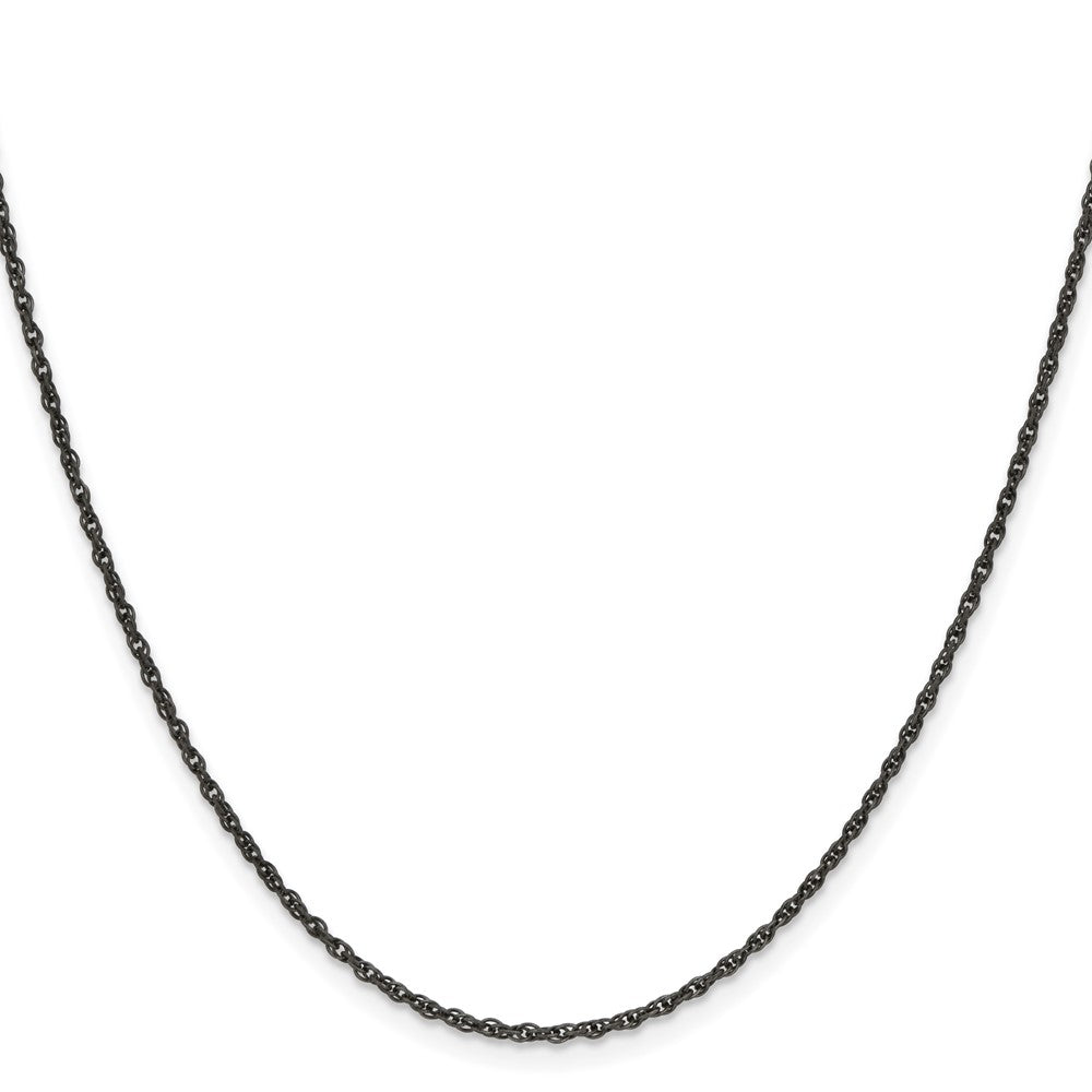 Stainless Steel Chisel Oxidized 2mm Fancy Link Chain Necklace