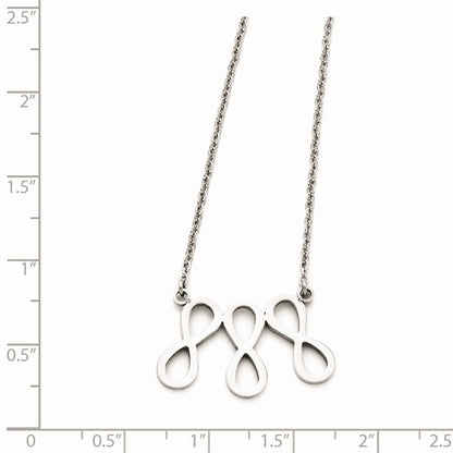 Stainless Steel Infinity Symbol Polished Necklace