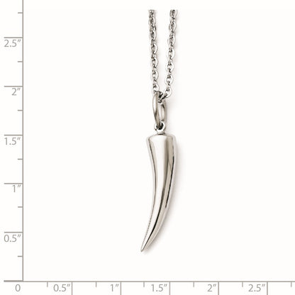 Stainless Steel Polished Horn Necklace