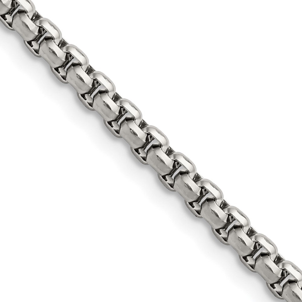 Stainless Steel Chisel Polished 3.8mm Fancy Link Chain Necklace