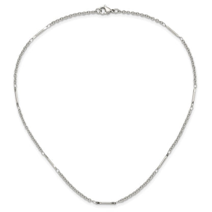 Stainless Steel Polished Fancy Link Necklace