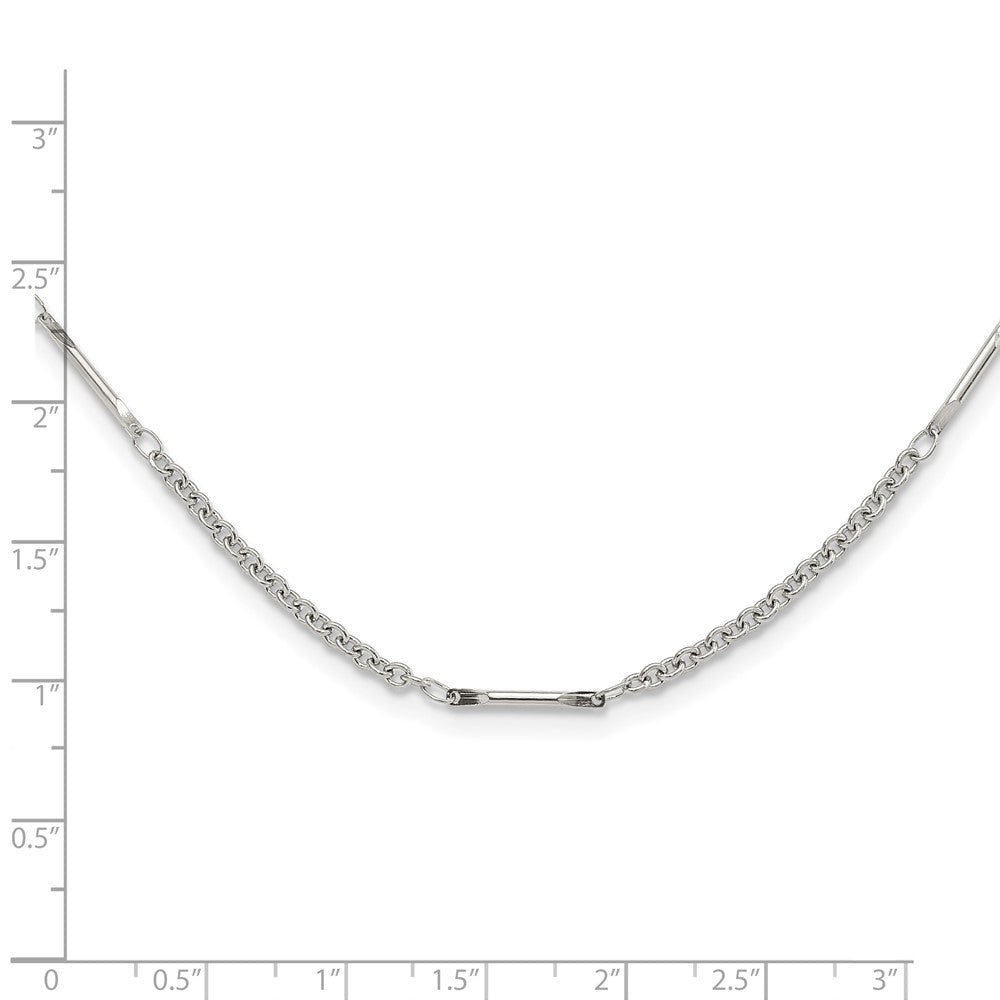 Stainless Steel Polished Fancy Link Necklace