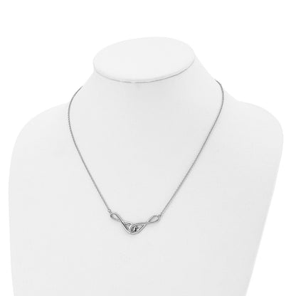 Stainless Steel Polished Infinity Symbols 19In Necklace