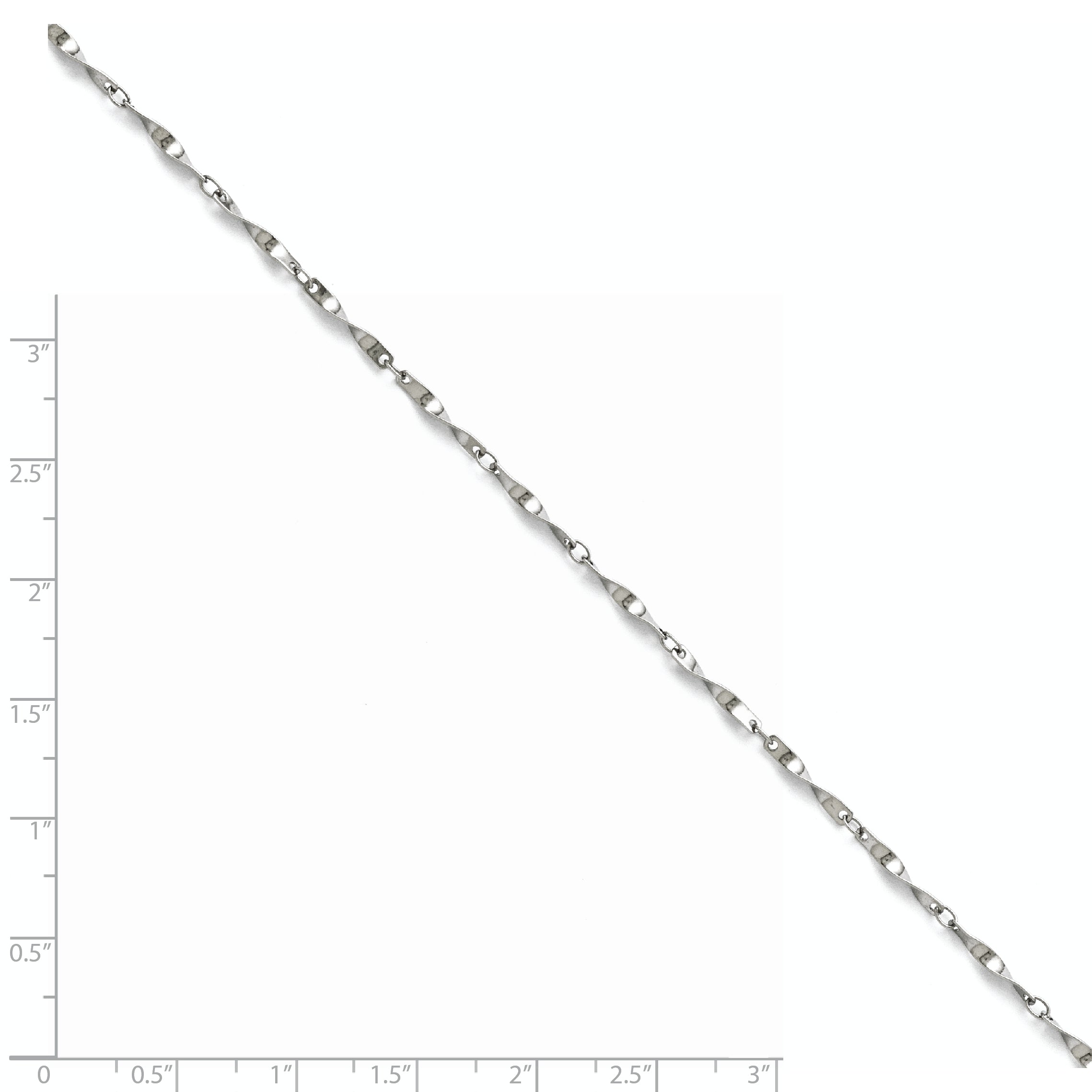 18.00 Inch Stainless Steel Polished Fancy Link Spiral Chain
