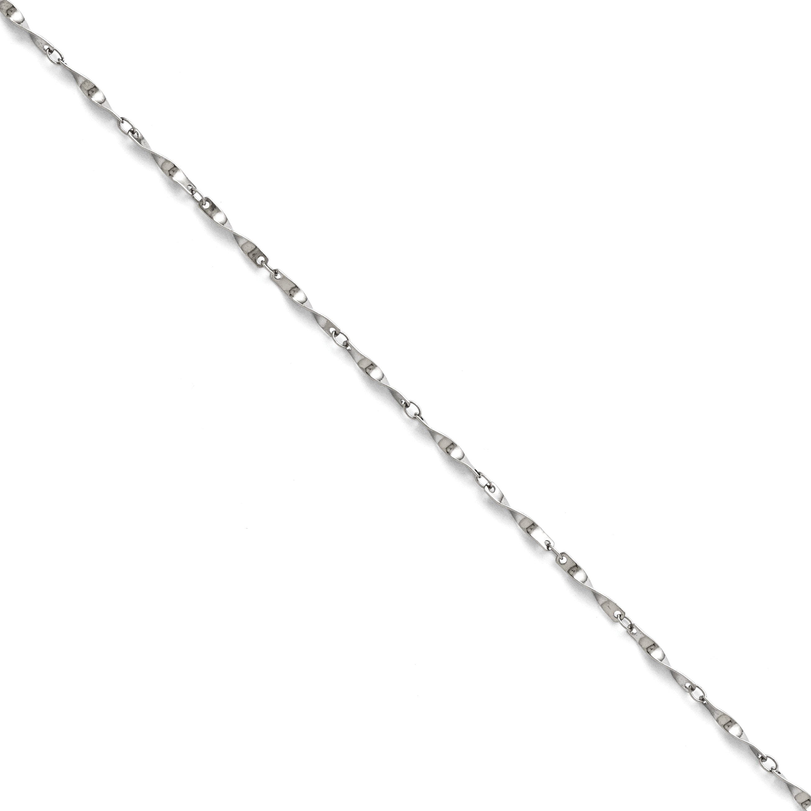 18.00 Inch Stainless Steel Polished Fancy Link Spiral Chain