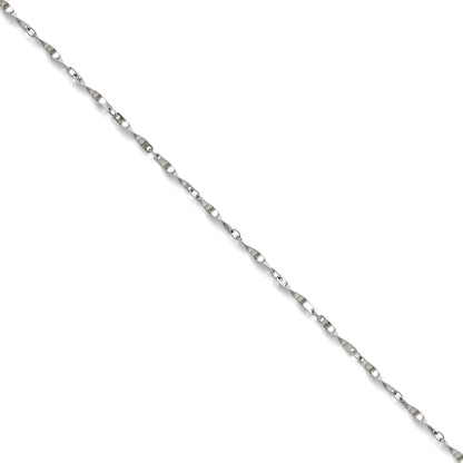 18.00 Inch Stainless Steel Polished Fancy Link Spiral Chain