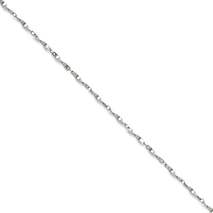 7.5 Inch Stainless Steel Polished Fancy Link Spiral Chain Bracelet