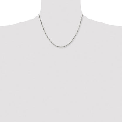 Stainless Steel Chisel Polished 2.5mm Fancy Box Chain Necklace