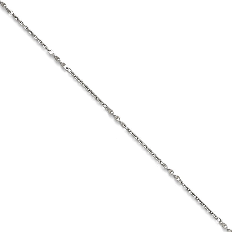 Stainless Steel Polished Fancy Link Chain Anklet