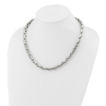 Stainless Steel Chisel Polished Link Chain Necklace