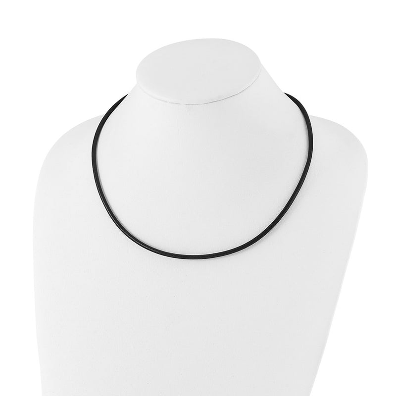Stainless Steel Chisel 3mm Genuine Leather Greece Textured 20 Inch Necklace