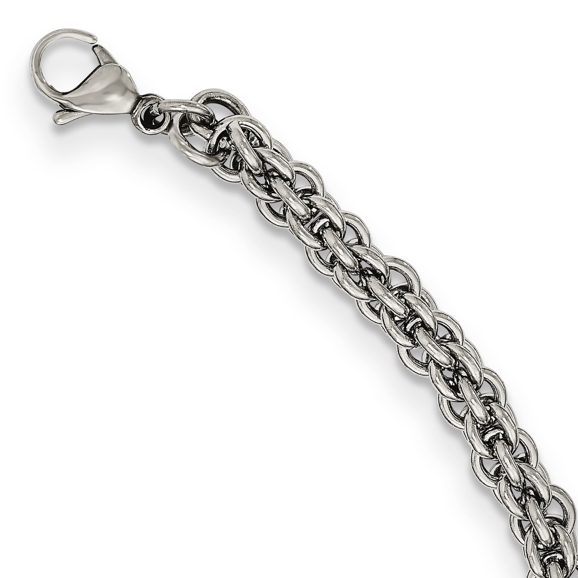 Stainless Steel Chisel Polished 24 Inch Necklace