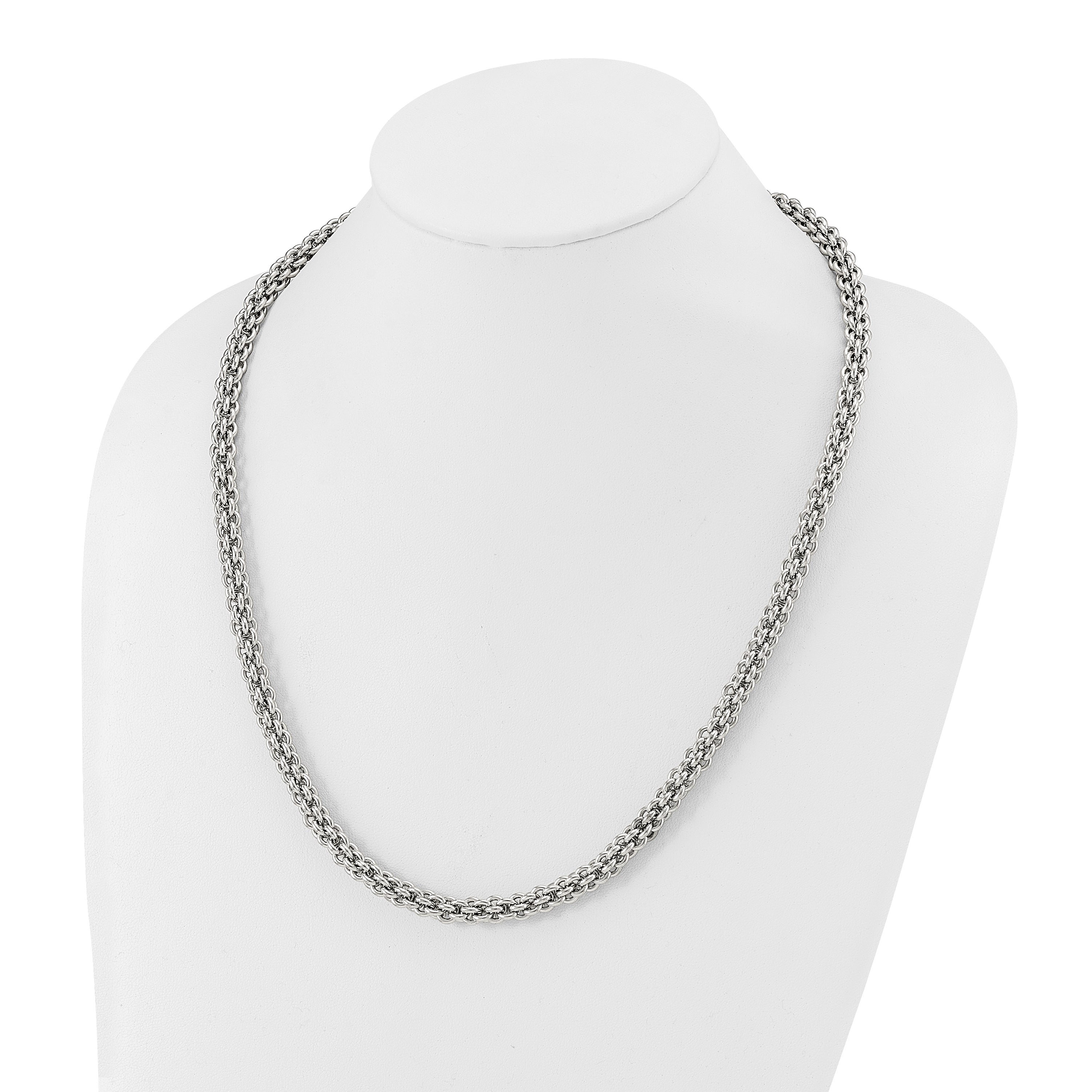 Stainless Steel Chisel Polished 24 Inch Necklace