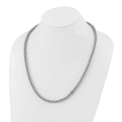 Stainless Steel Chisel Polished 24 Inch Necklace