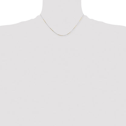 Brass/White Chisel Two-Tone Brass 0.85mm Fancy Chain Necklace