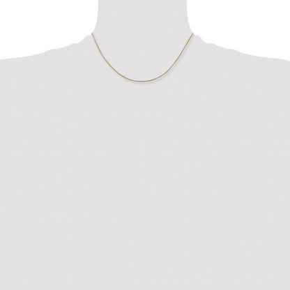 Brass/White Chisel Two-Tone Brass 1.00mm 16 Inch Snake Chain