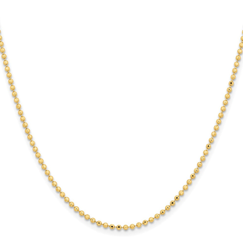 Brass/White Chisel Gold-Tone Brass 2.00mm Plated 20 Inch Ball Chain Necklace