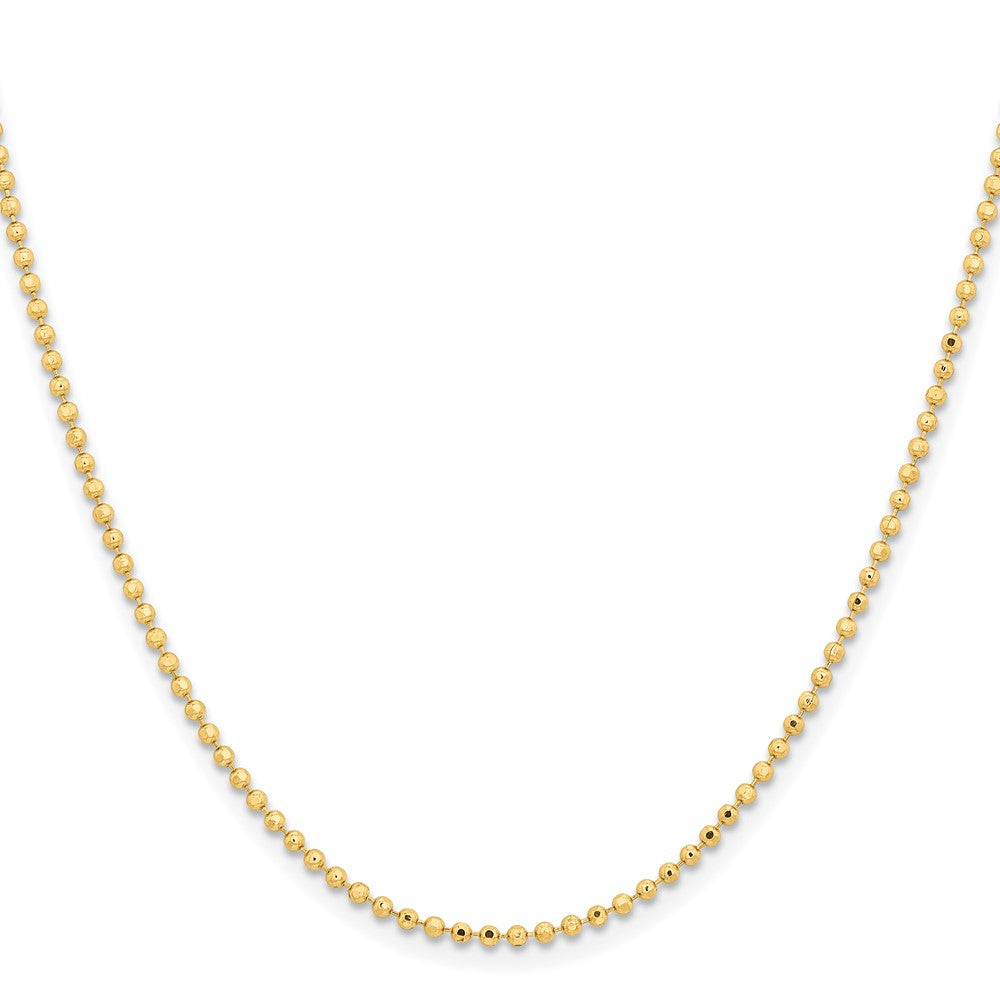 Brass/White Chisel Gold-Tone Brass 2.00mm Plated Ball Chain Necklace