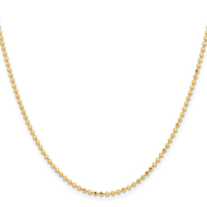 Brass/White Chisel Gold-Tone Brass 2.00mm Plated Ball Chain Necklace