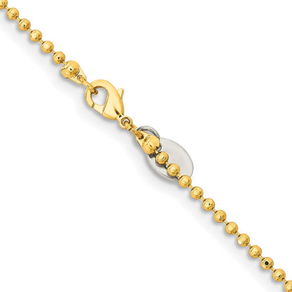 Brass/White Chisel Gold-Tone Brass 2.00mm Plated Ball Chain Necklace
