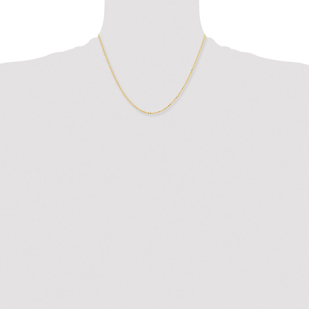 Brass/White Chisel Gold-Tone Brass 2.00mm Plated Ball Chain Necklace