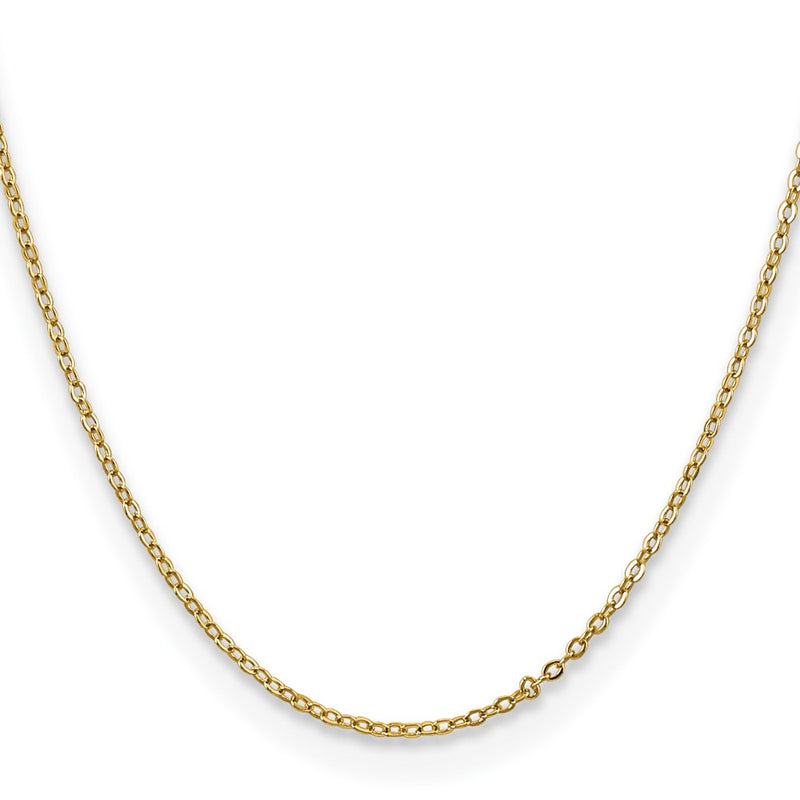 Brass/White Chisel Gold-Tone Brass 1.70mm Plated 20 Inch Rolo Chain Necklace
