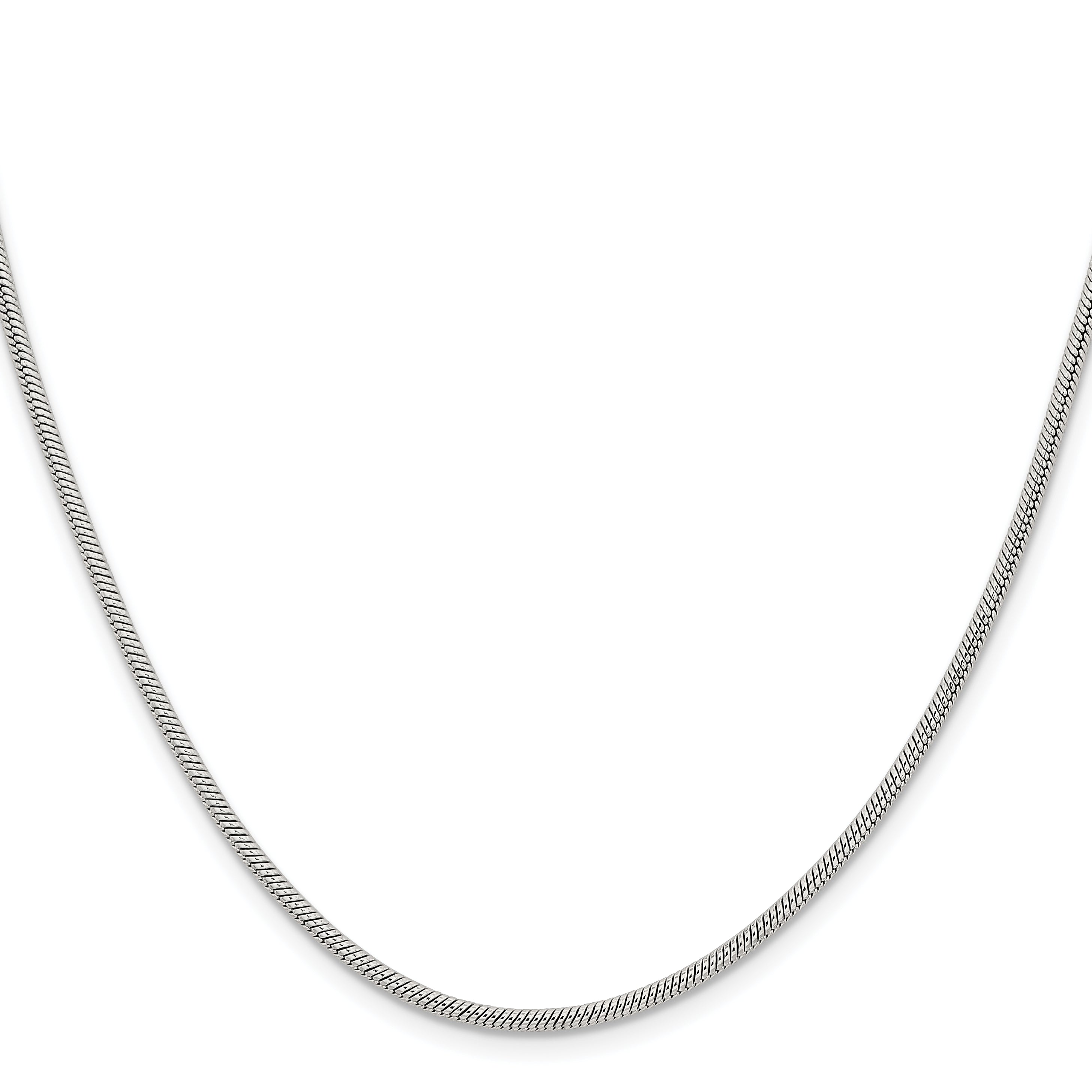 Stainless Steel Chisel Polished 2mm 24 Inch Snake Chain